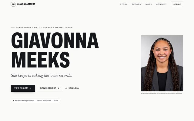 Giavonna Meeks's website